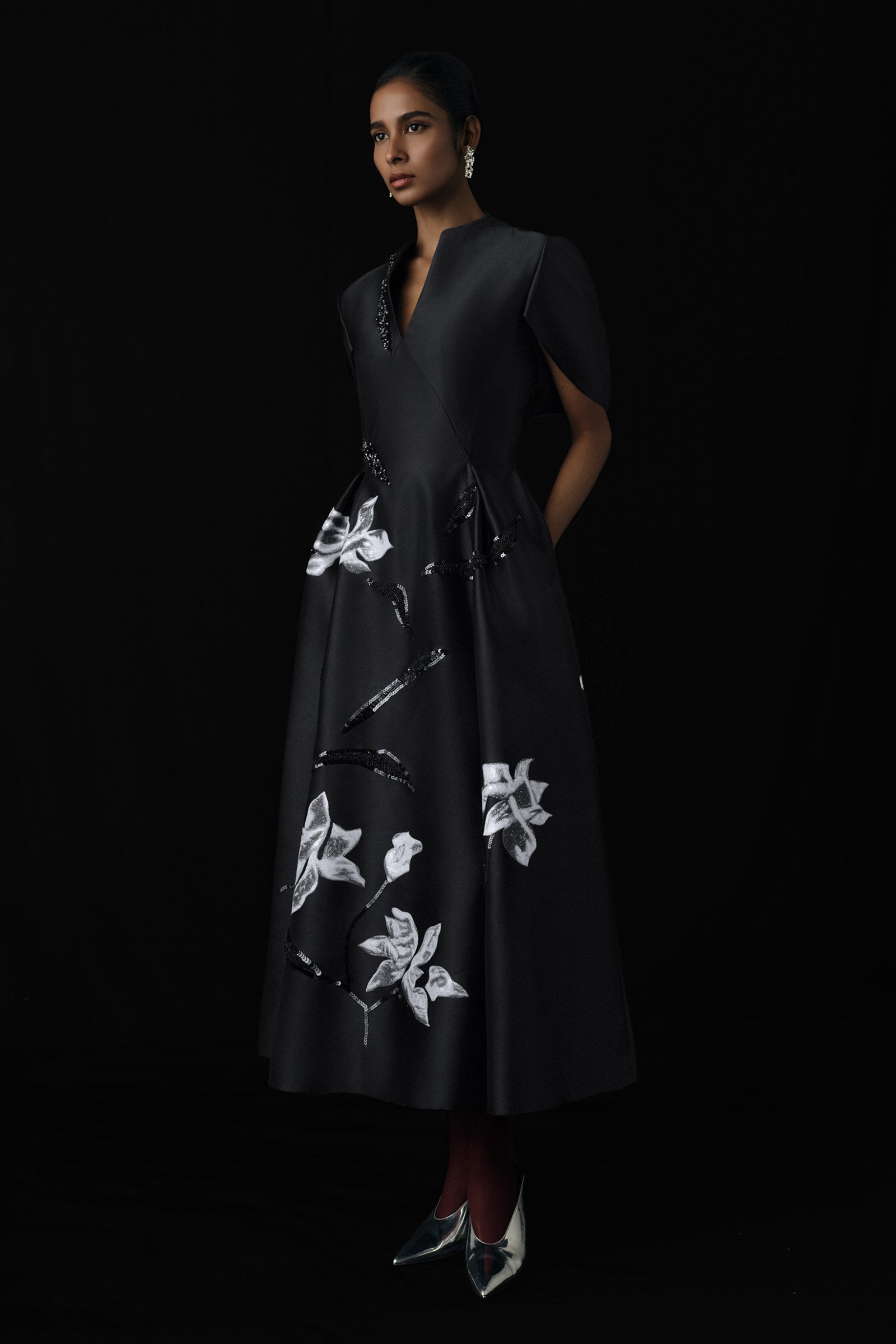 Monolith Sequin Midi Dress