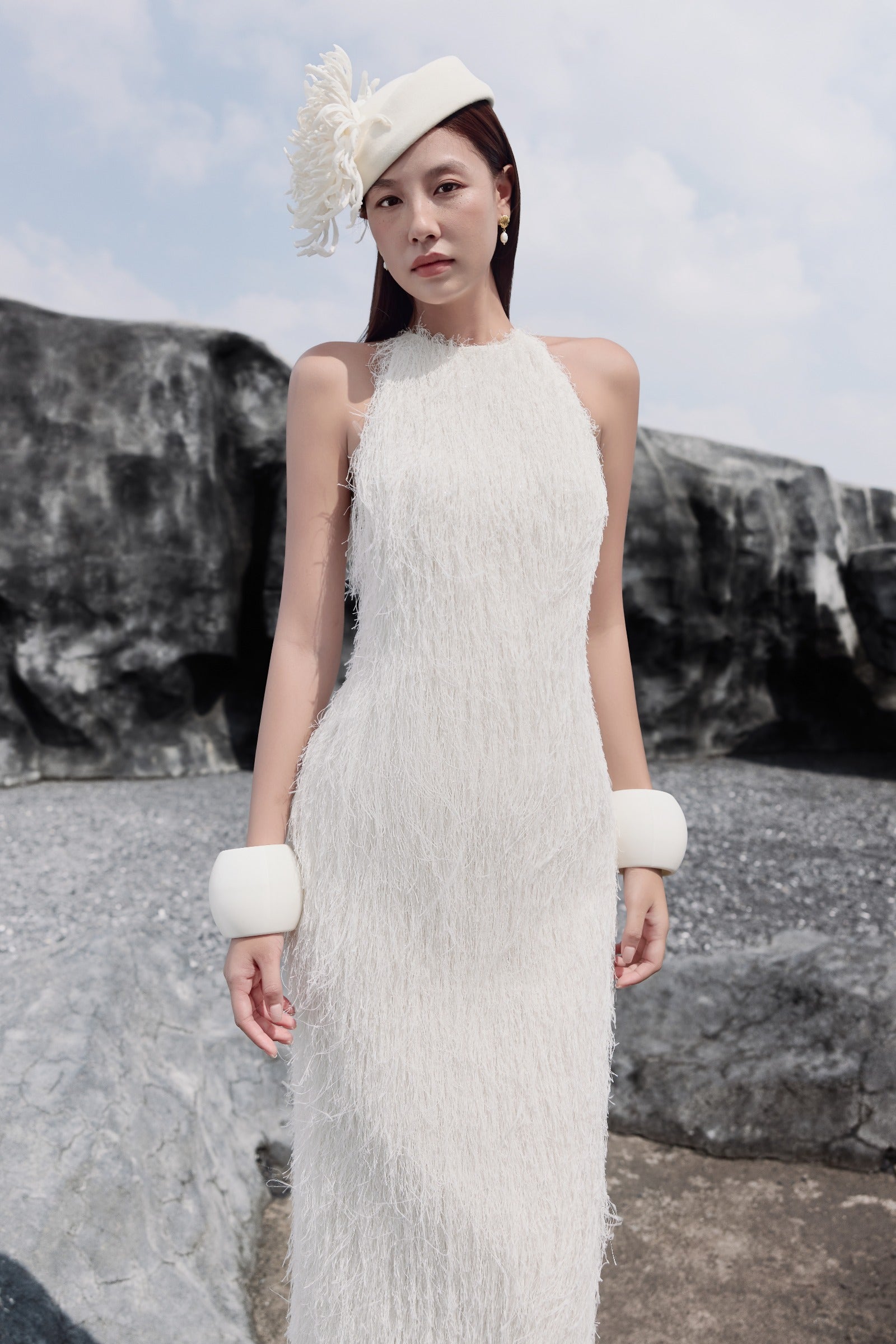 Crystal Halter Maxi Dress