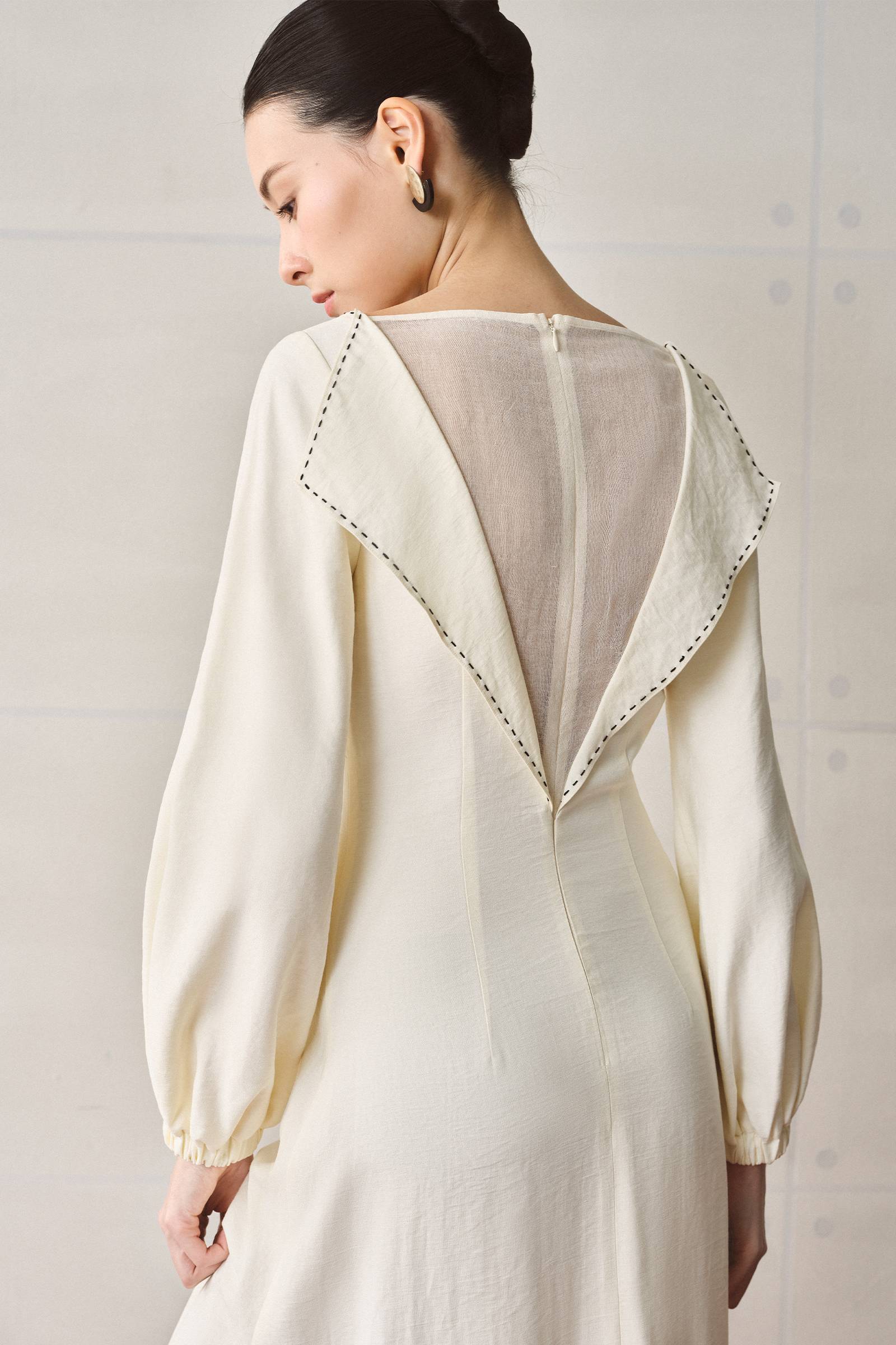 Caelum V-Neck Gathering Maxi Dress