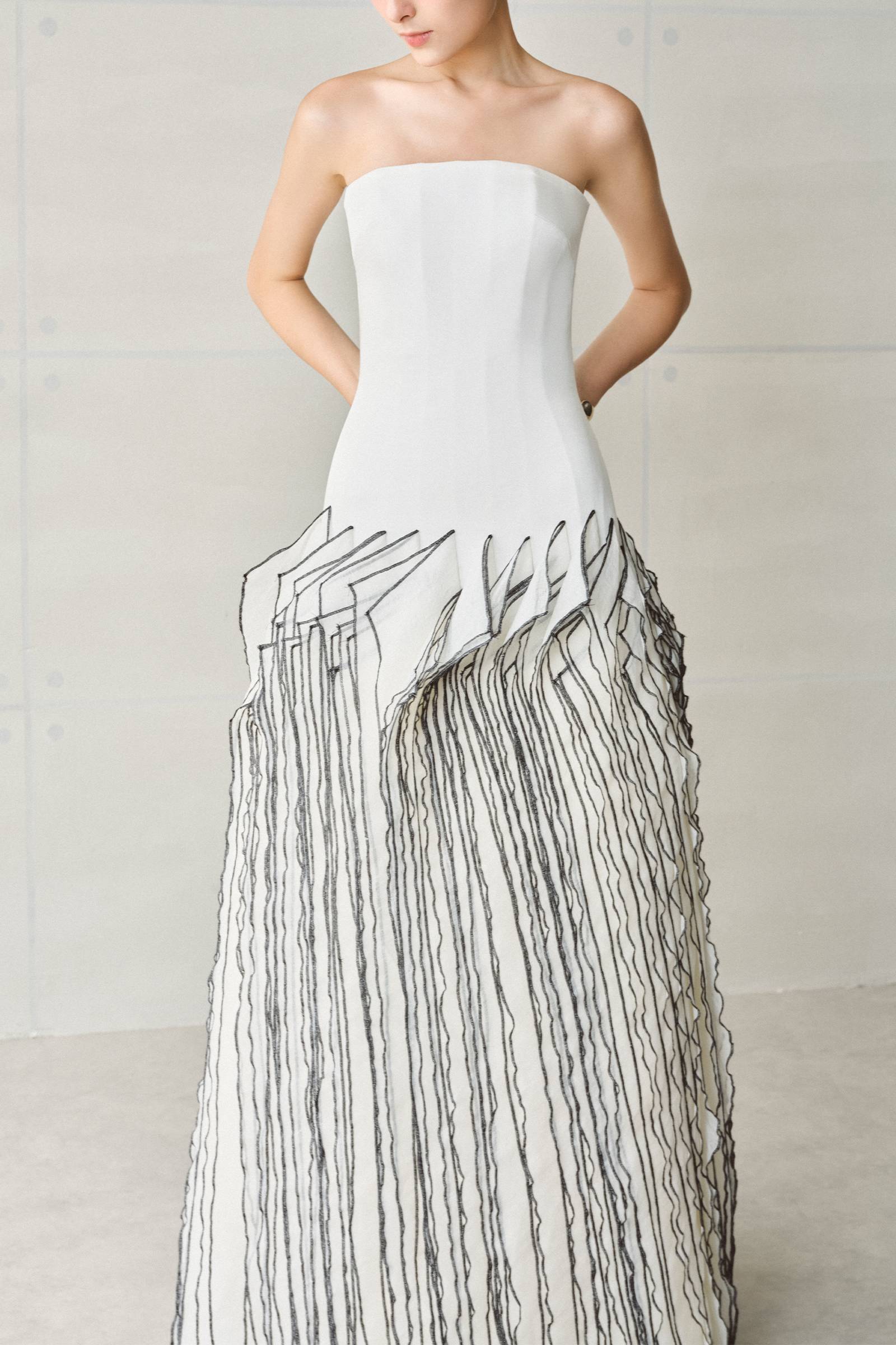 Century Straight Across Fringe Maxi Dress