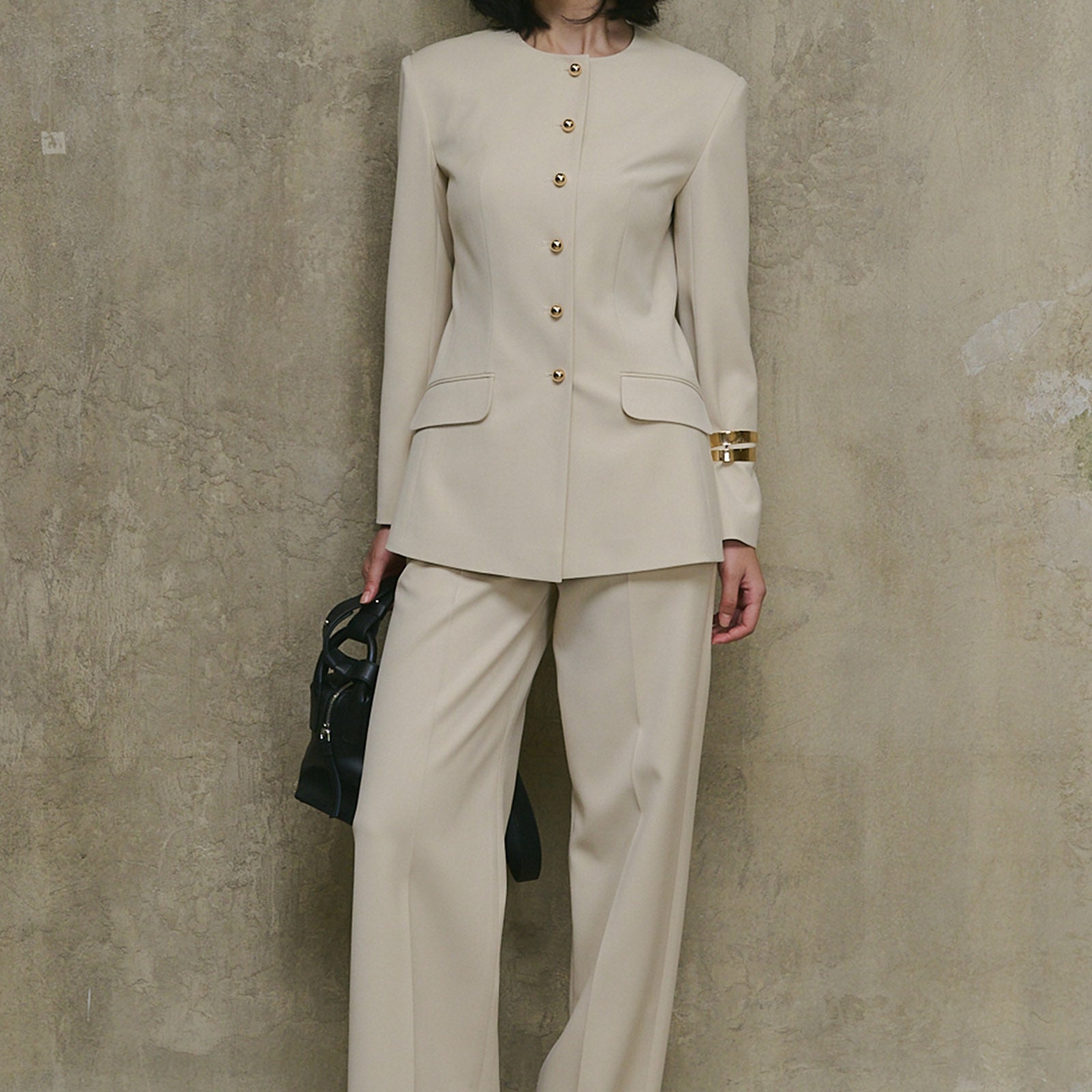 Flair Round Neck Blazer