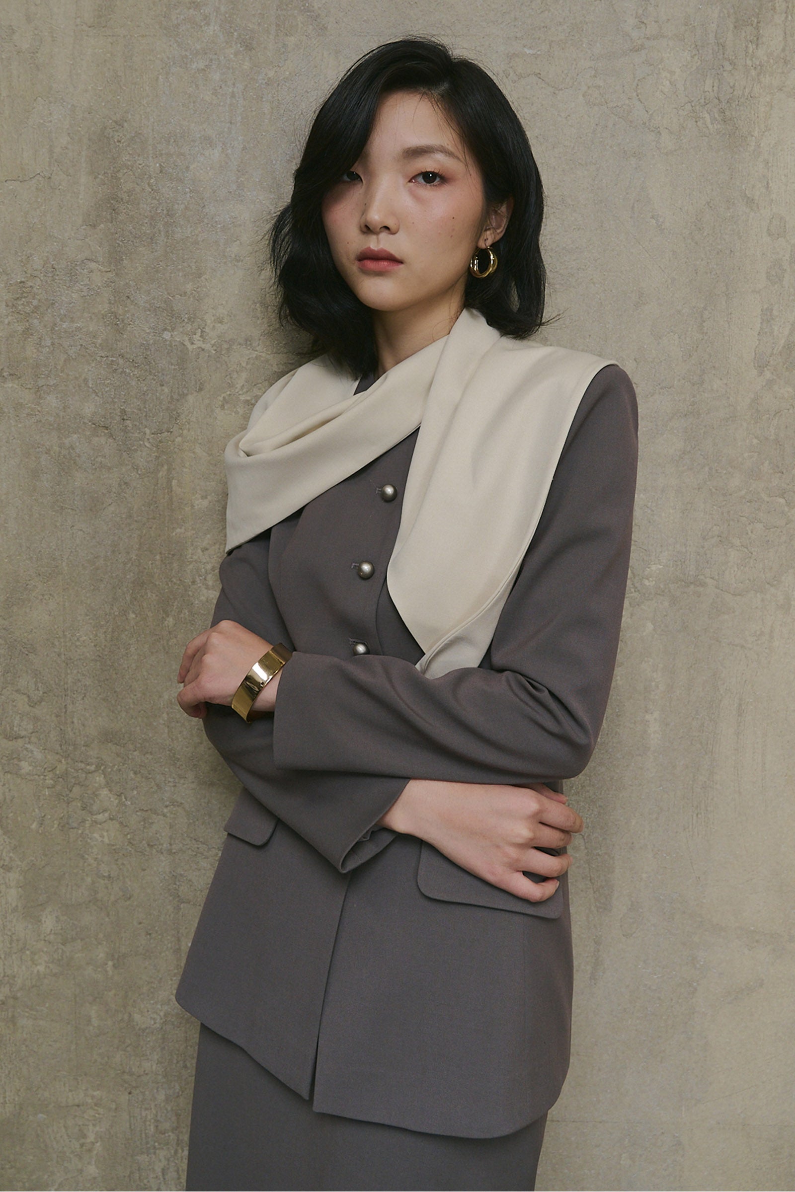 Flair Round Neck Blazer