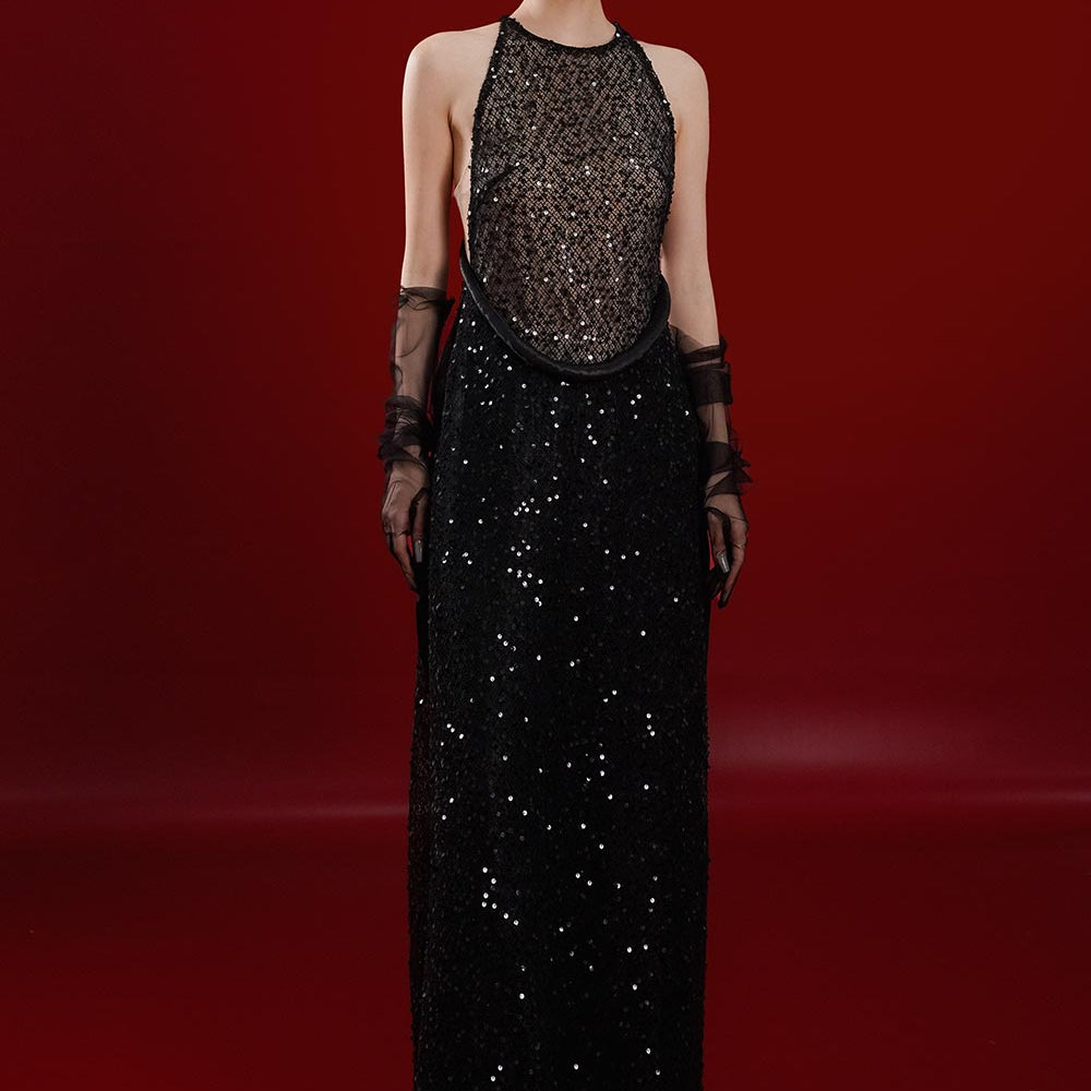 Yen Nhi Straight Wide Leg Silk Floor Length Pants