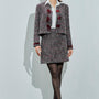 Carmen A-line High Waist Tweed Mini Skirt