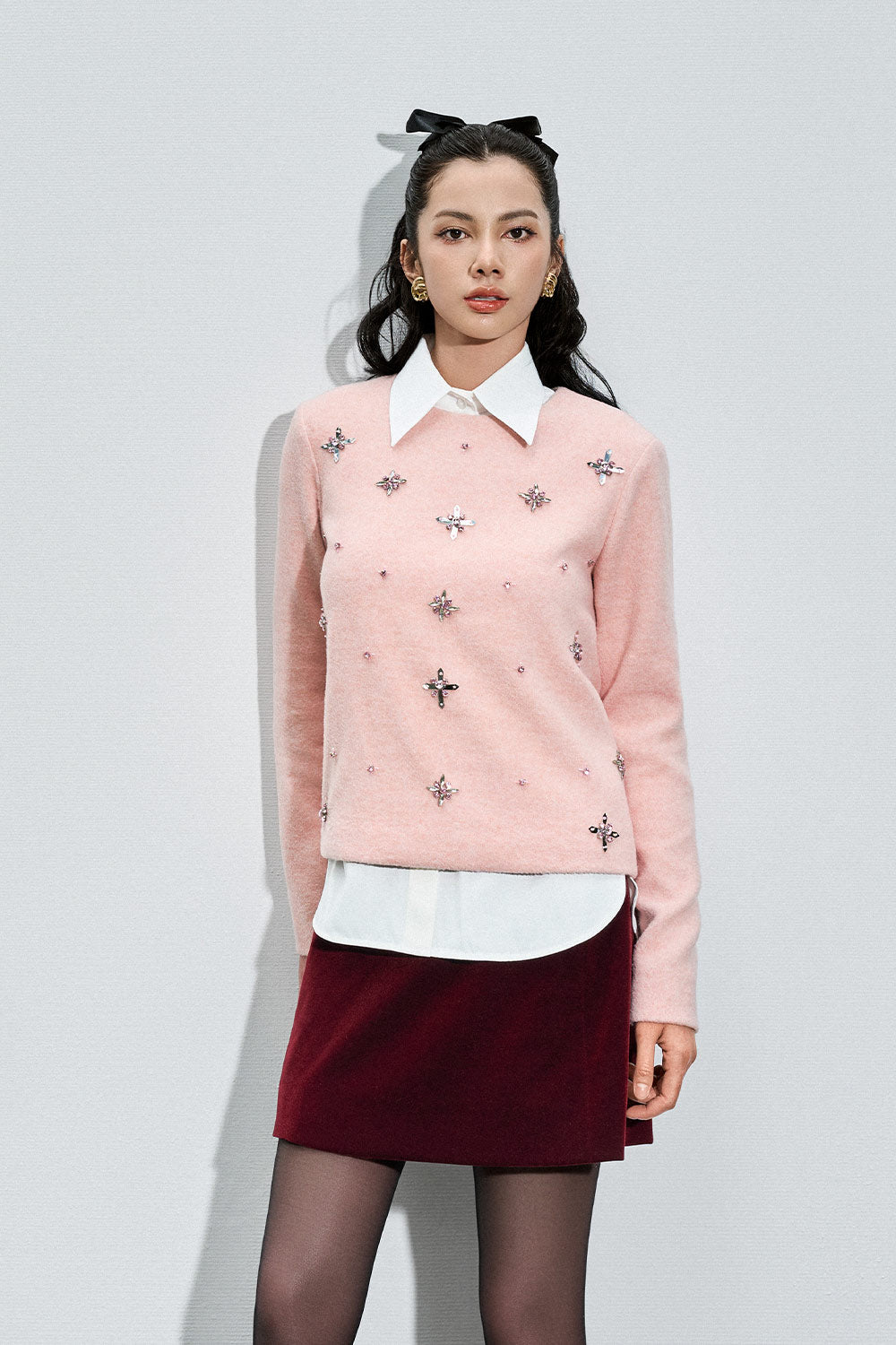 Rachel Straight Long Sleeved Wool Top