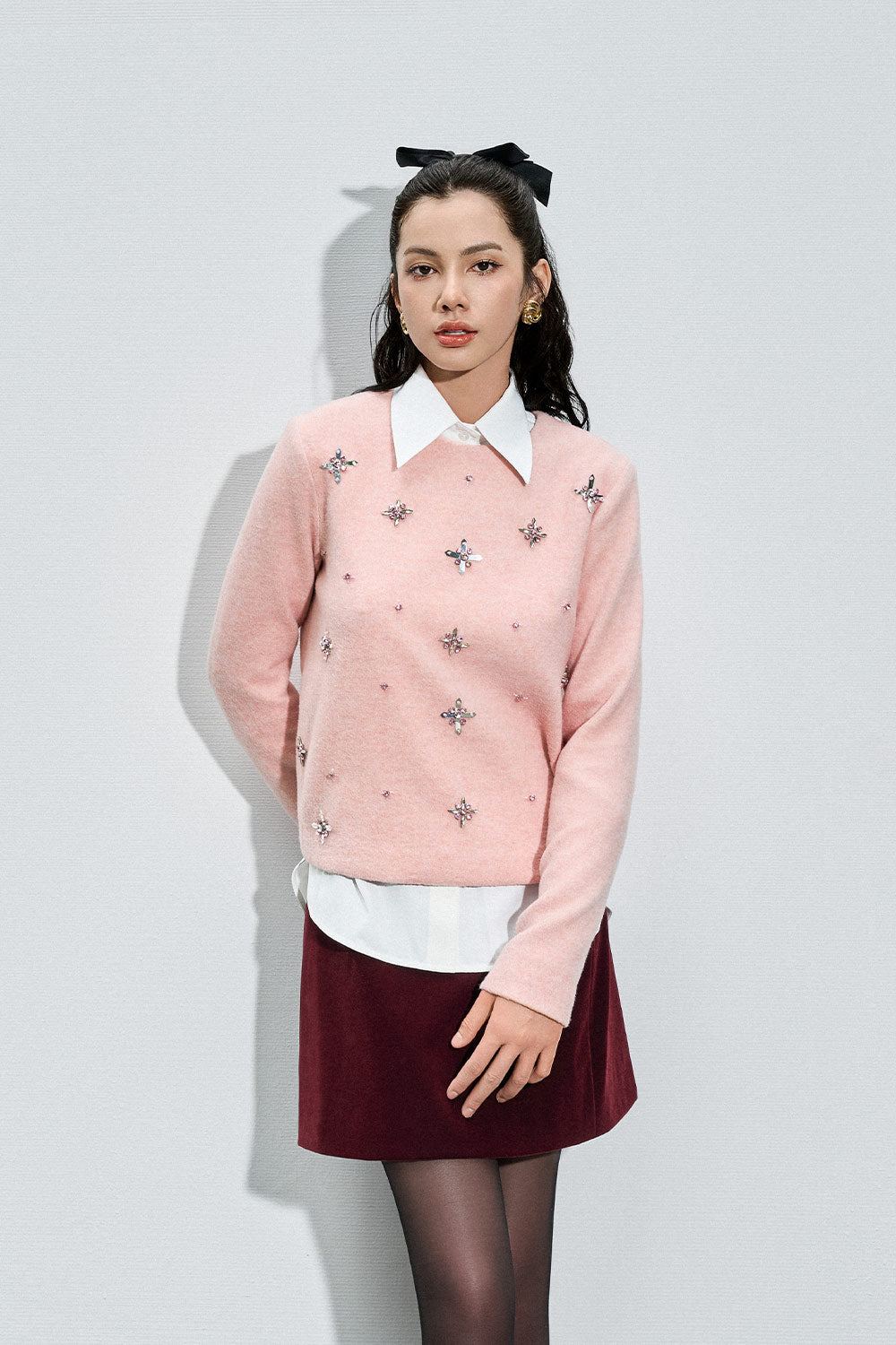 Rachel Straight Long Sleeved Wool Top