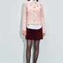 Rachel Straight Plain Velvet Mini Skirt
