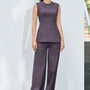 Ellianna Straight Wide Sleeved Cotton Poplin Floor Length Pants