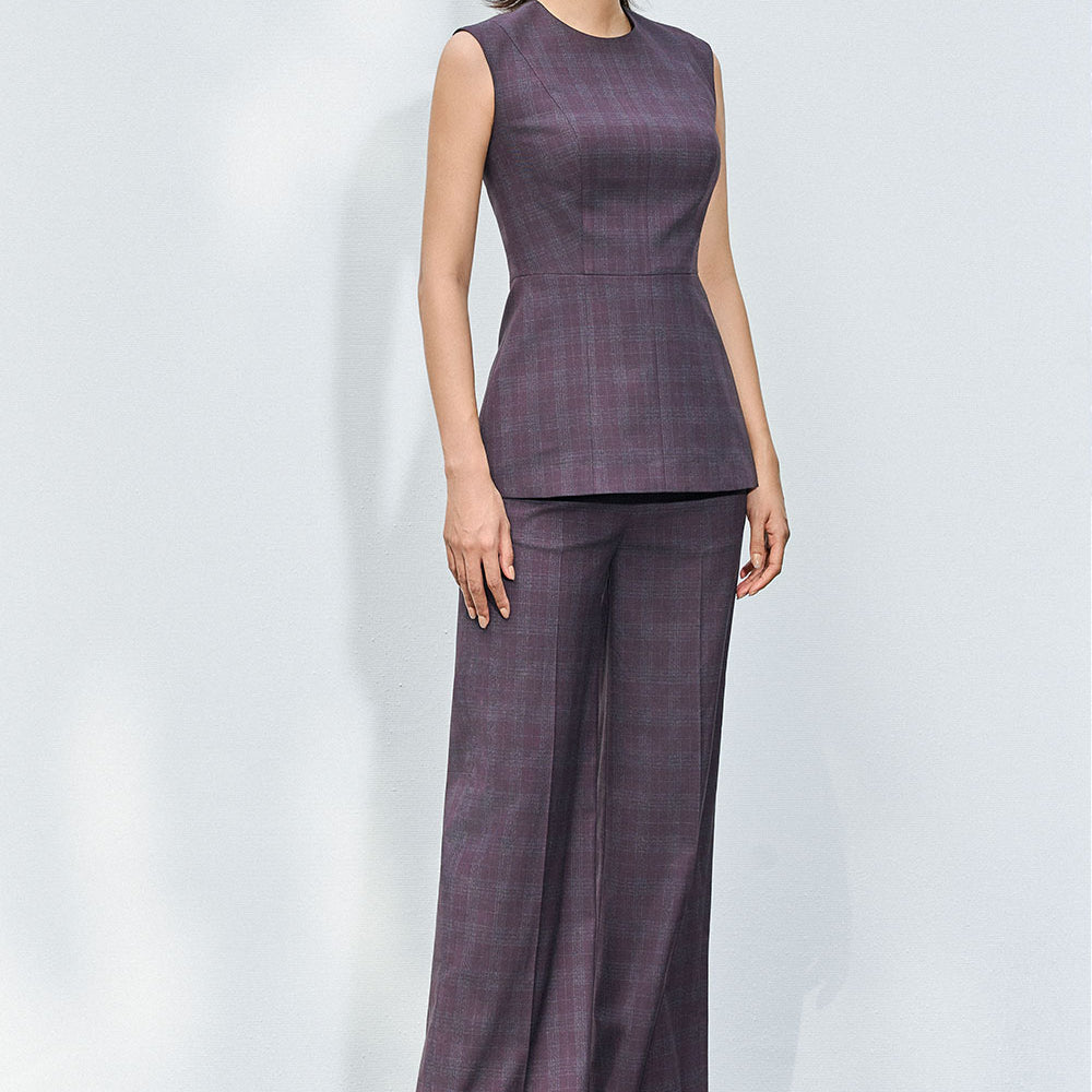 Ellianna Straight Wide Sleeved Cotton Poplin Floor Length Pants
