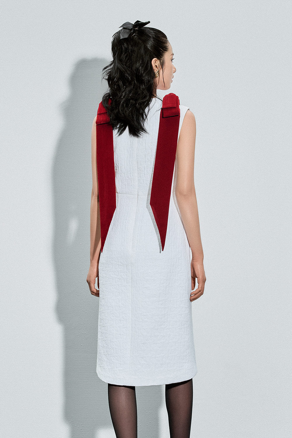 quilted midi dress Erika & Co Blue Denim Embroidered Floral Quilted Midi Dress Women's M Cottage