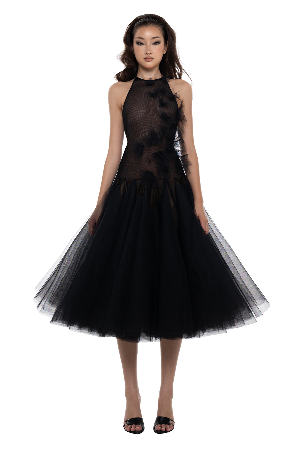 Fae  Feather Midi Dress - MEAN BLVD