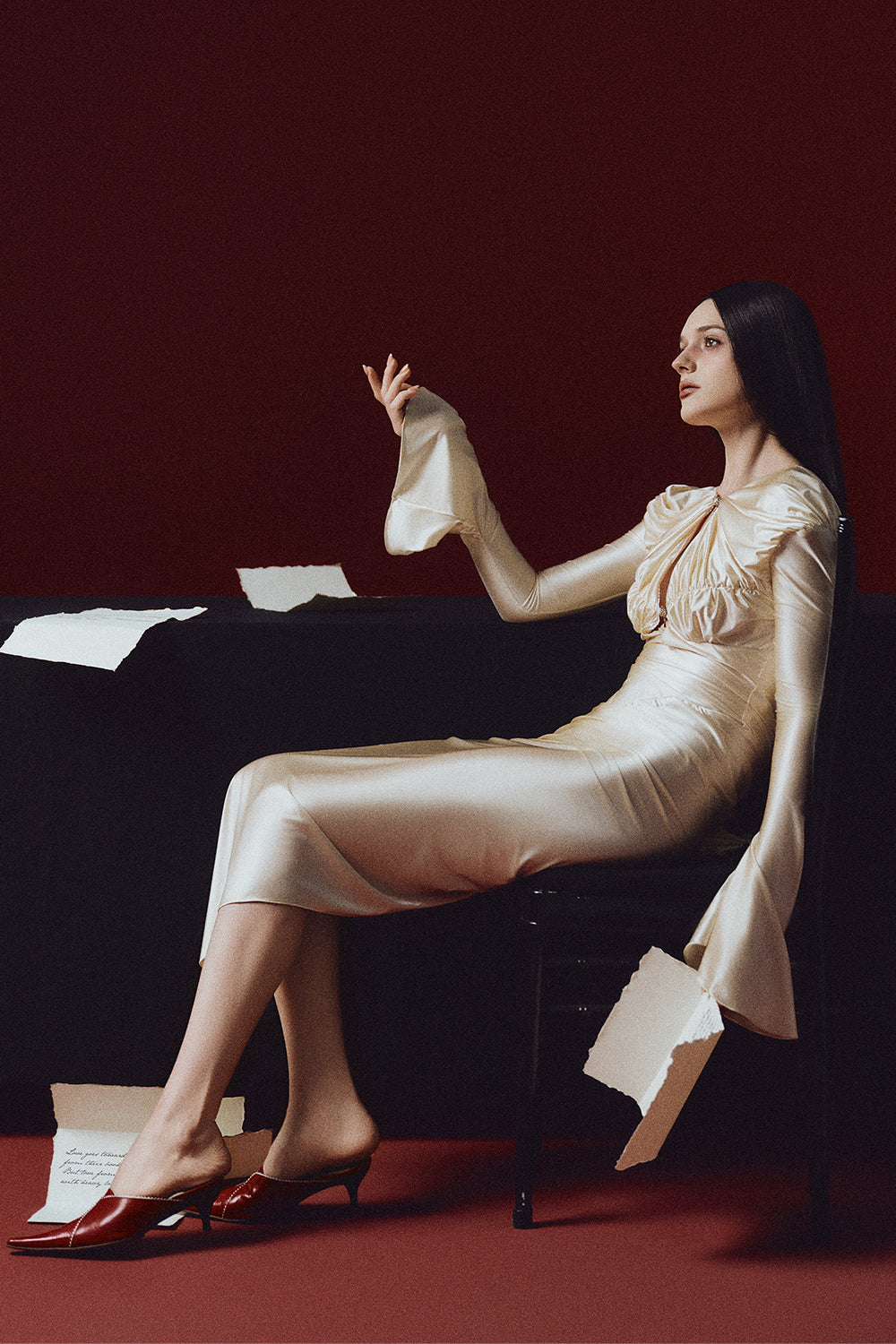 Fair Verona Sheath Gathering Maxi Dress - MEAN BLVD