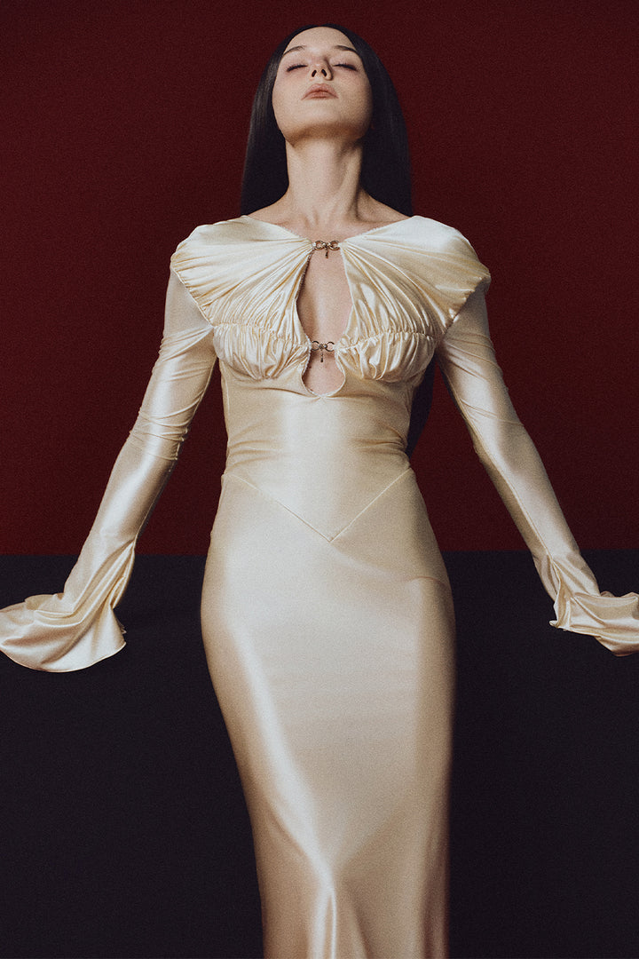 Fair Verona Sheath Gathering Maxi Dress - MEAN BLVD