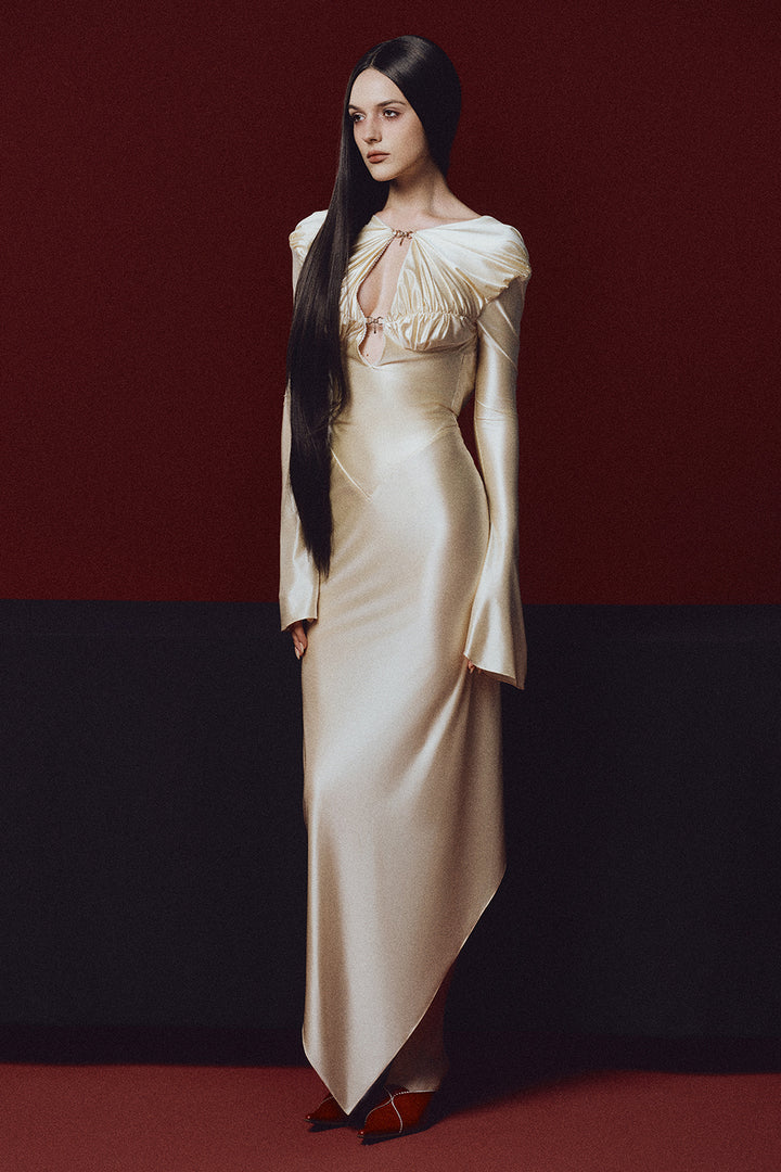 Fair Verona Sheath Gathering Maxi Dress - MEAN BLVD