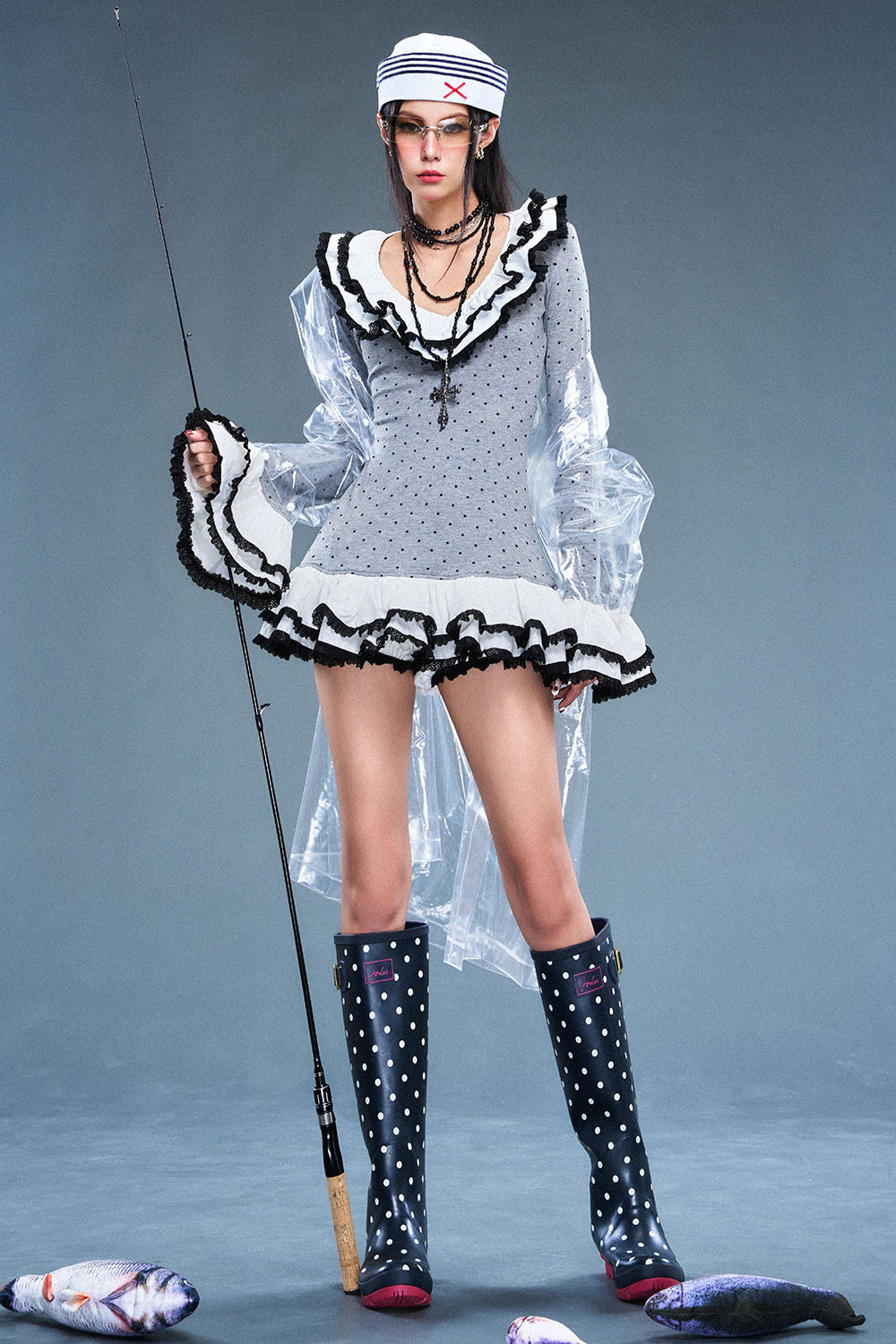 Fang Scoop Neck Ruffle Mini Dress - MEAN BLVD