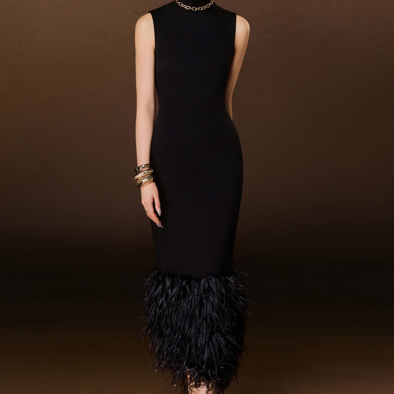 Fauve Sheath Midi Dress - MEAN BLVD
