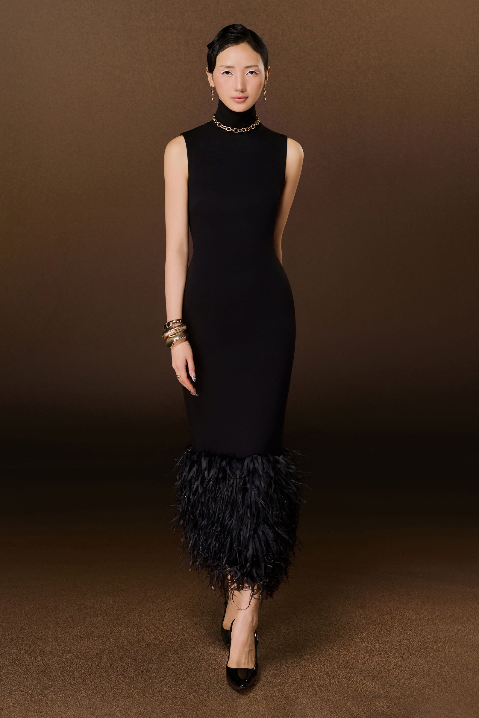 Fauve Sheath Midi Dress - MEAN BLVD
