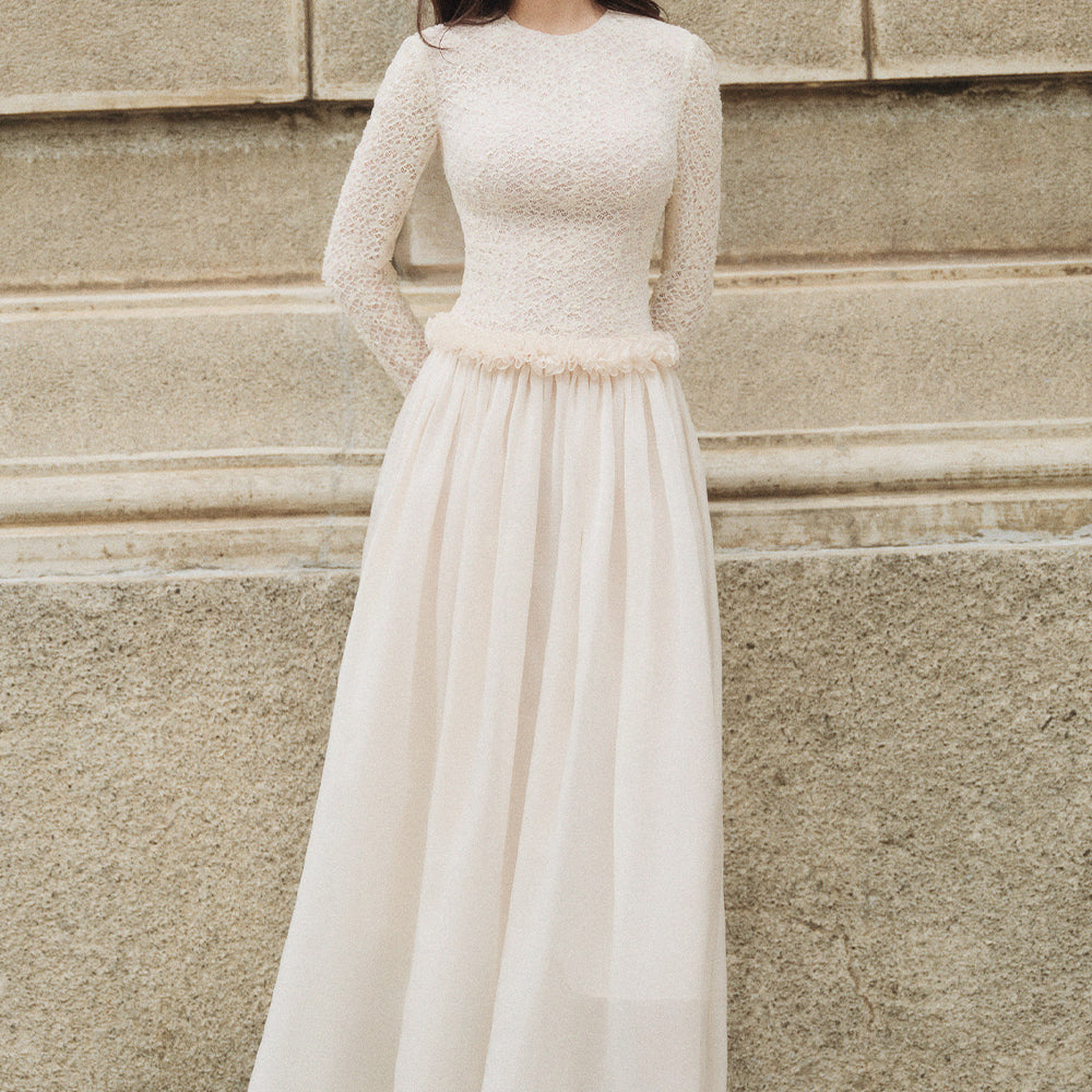 Faye Ruffle Maxi Dress - MEAN BLVD