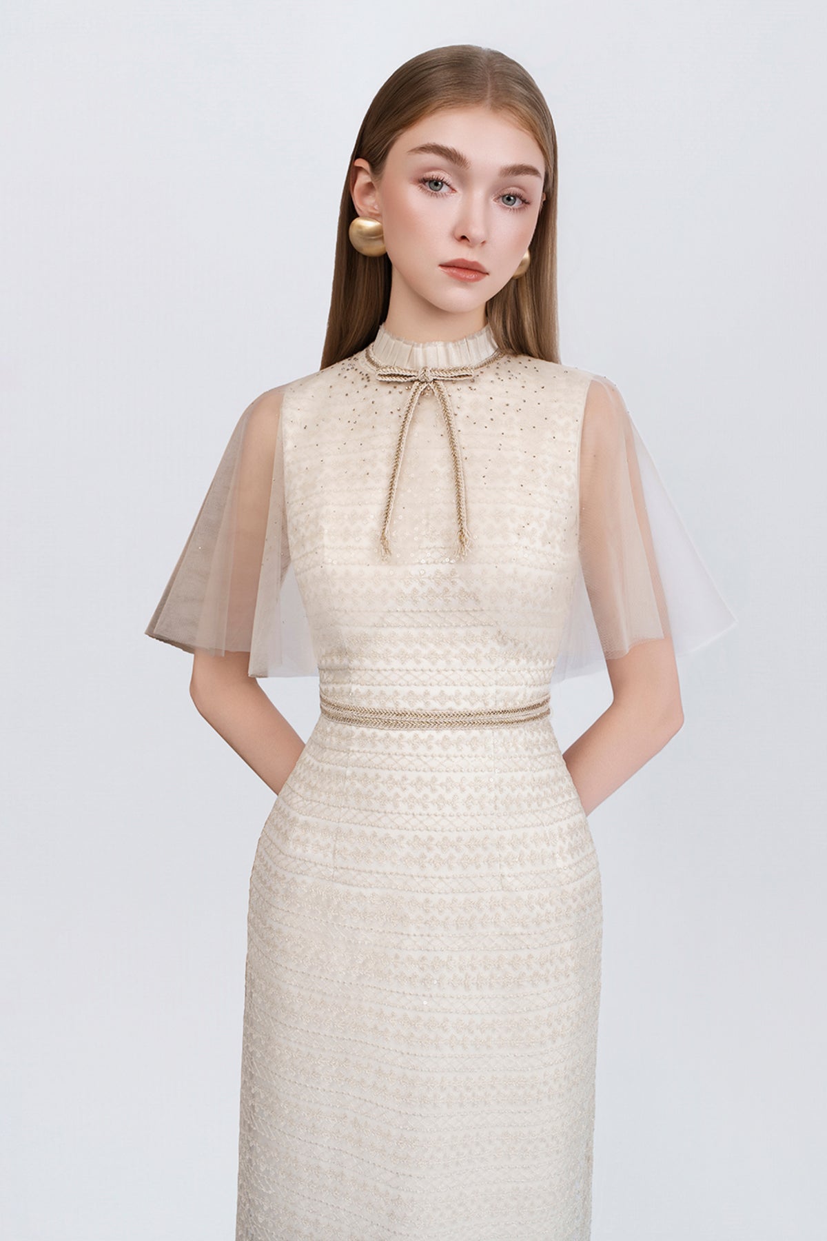 Finette High Neck Midi Dress