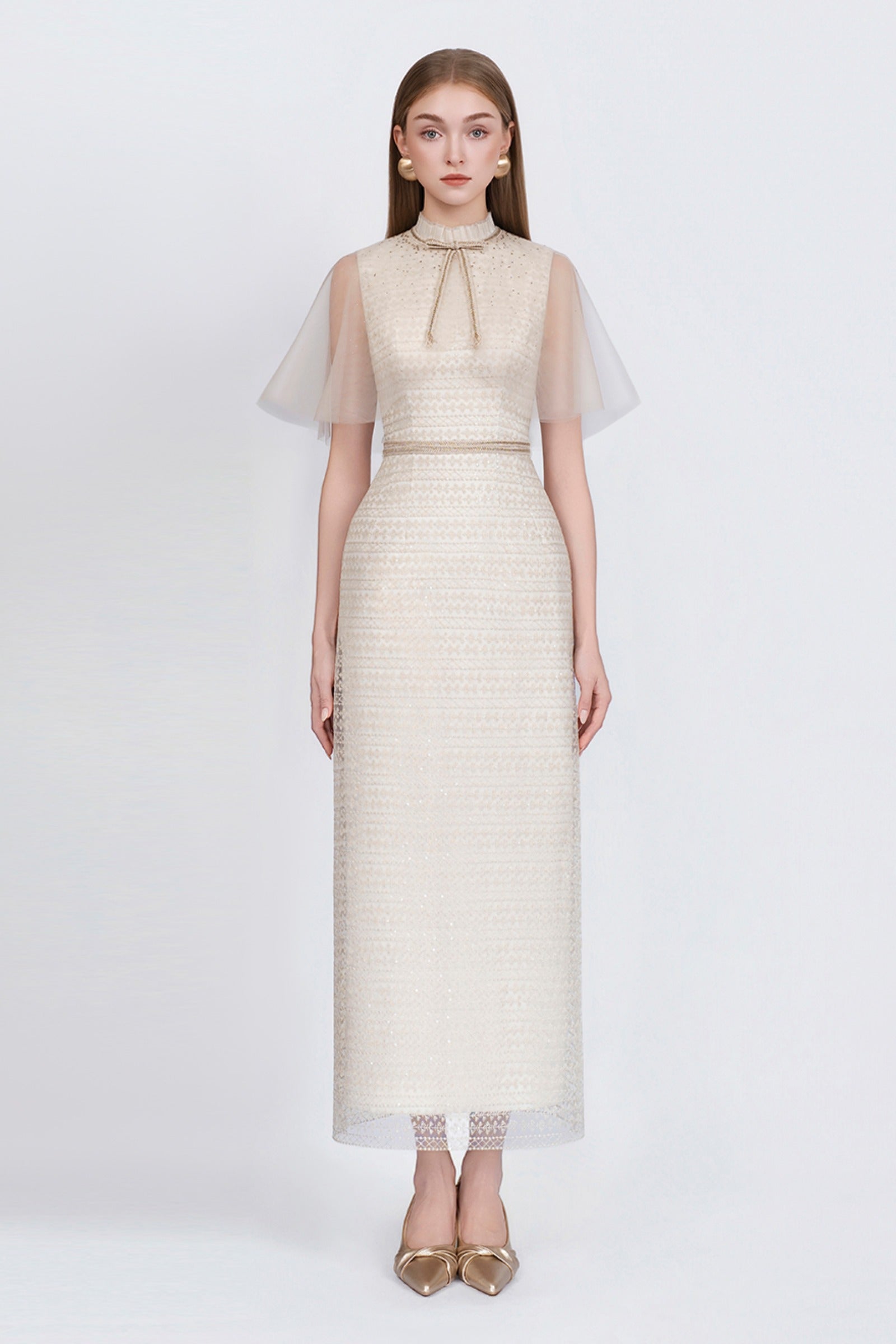 Finette High Neck Midi Dress