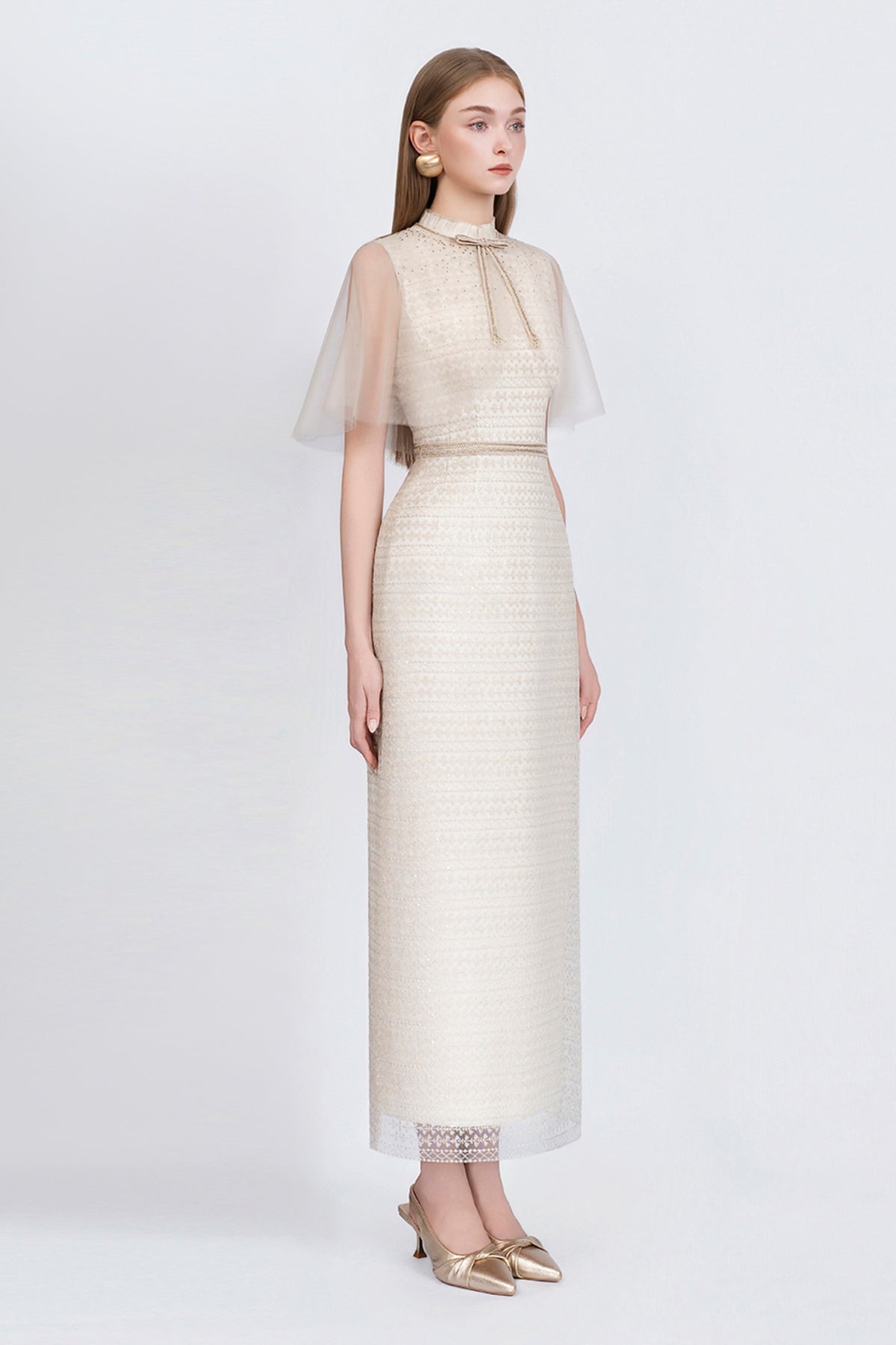 Finette High Neck Midi Dress