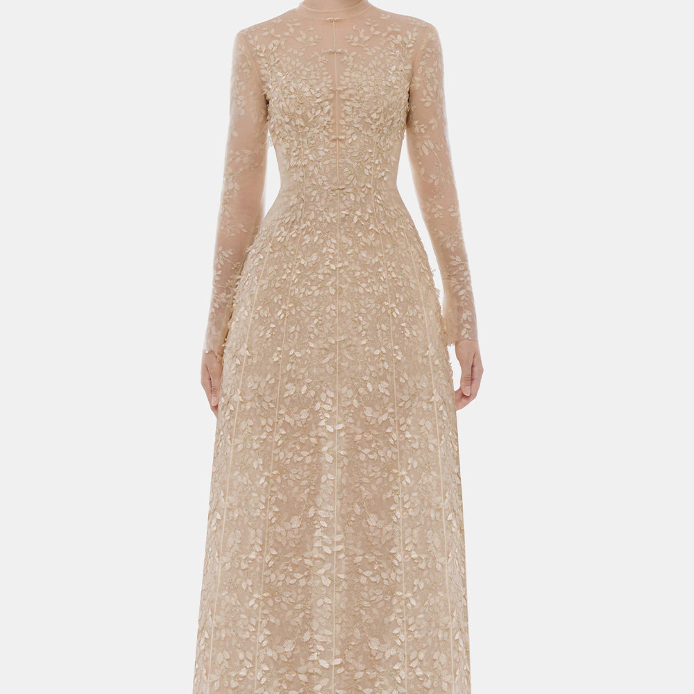 Fleur A-line Applique Maxi Dress - MEAN BLVD