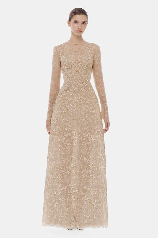 Fleur A-line Applique Maxi Dress - MEAN BLVD