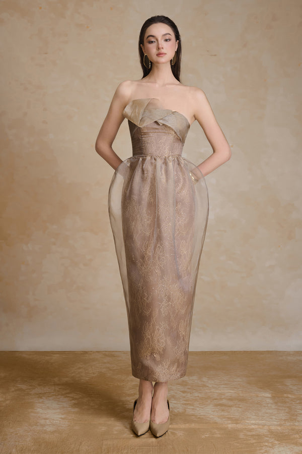 Flux Cocoon Draped Maxi Dress - MEAN BLVD