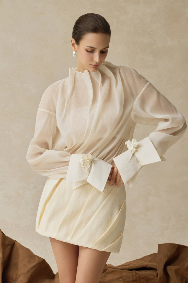 Freya A-line Draped Skirt - MEAN BLVD