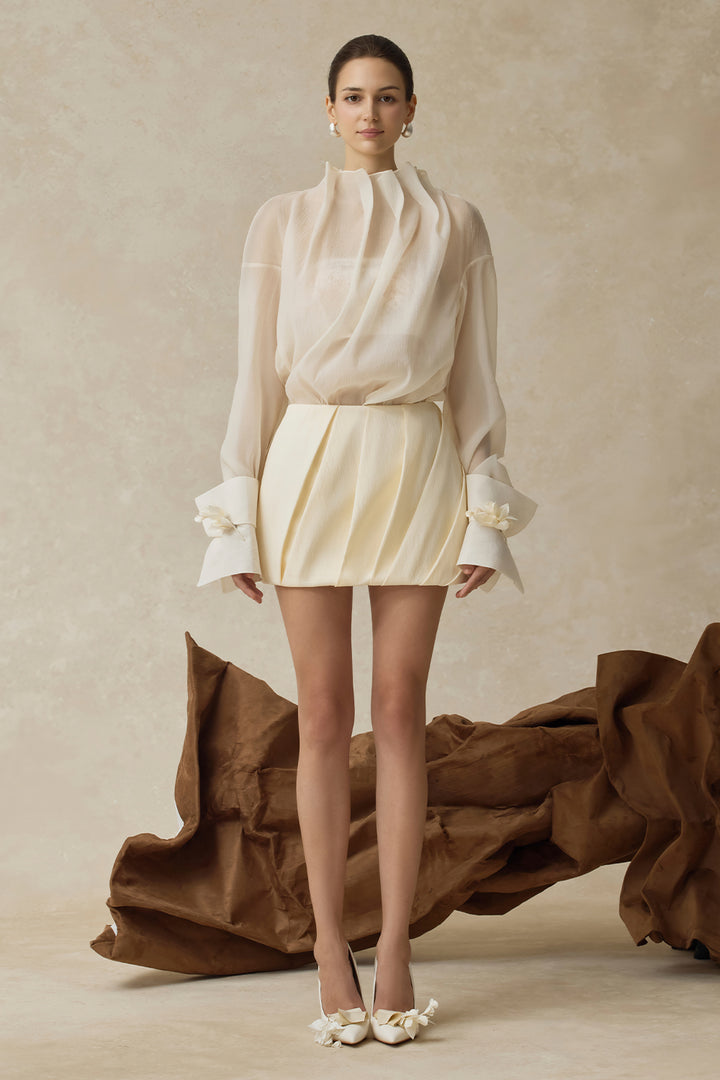 Freya A-line Draped Skirt - MEAN BLVD