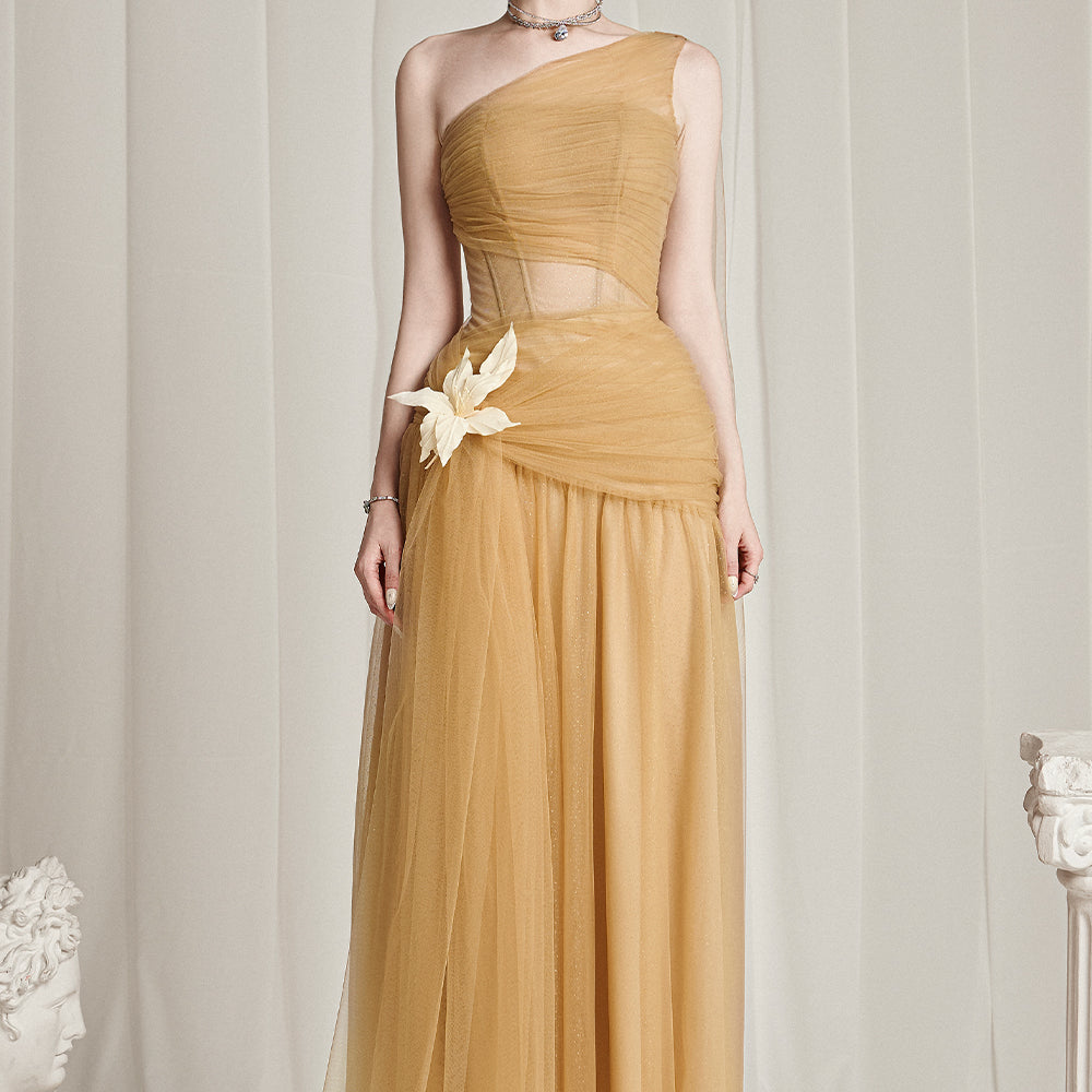 Frosella One Shoulder Maxi Dress - MEAN BLVD