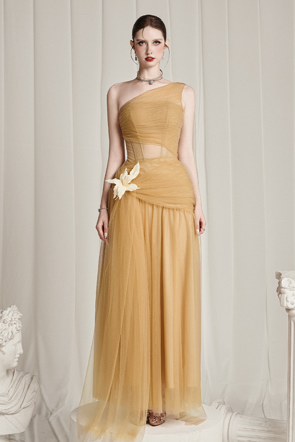 Frosella One Shoulder Maxi Dress - MEAN BLVD