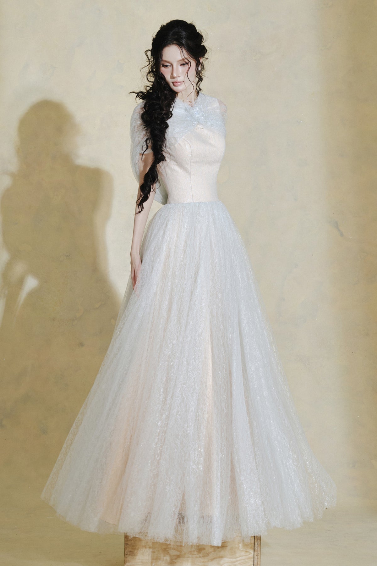 Lina Cape Sleeve Maxi Dress