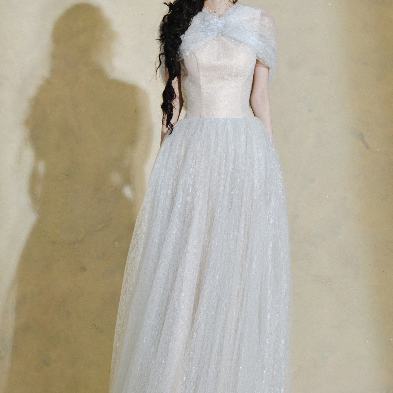 Lina Cape Sleeve Maxi Dress