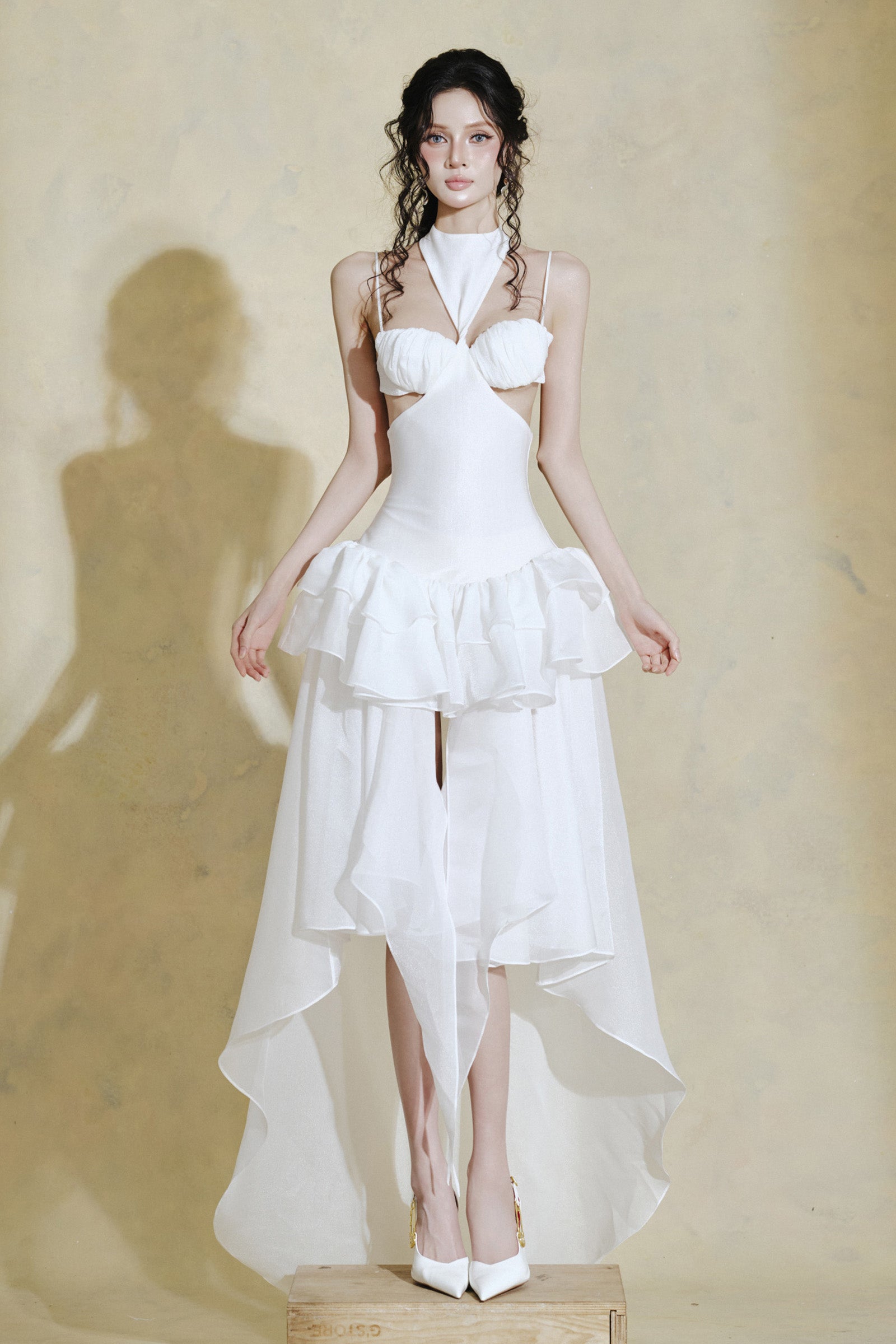 Liora Asymmetric Midi Dress