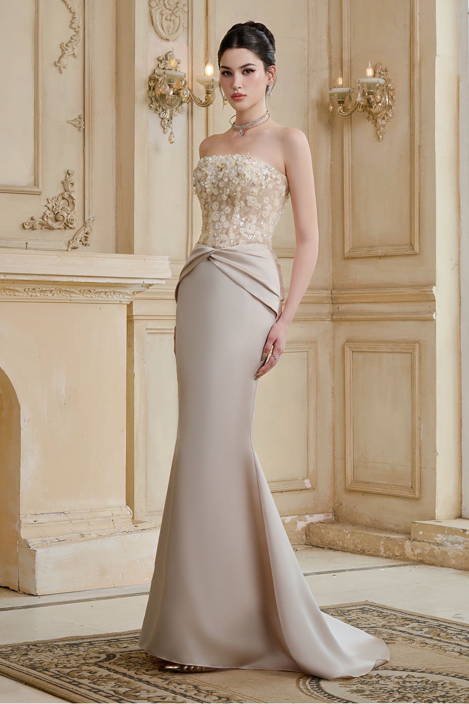 Celestine Straight Across Maxi Dress