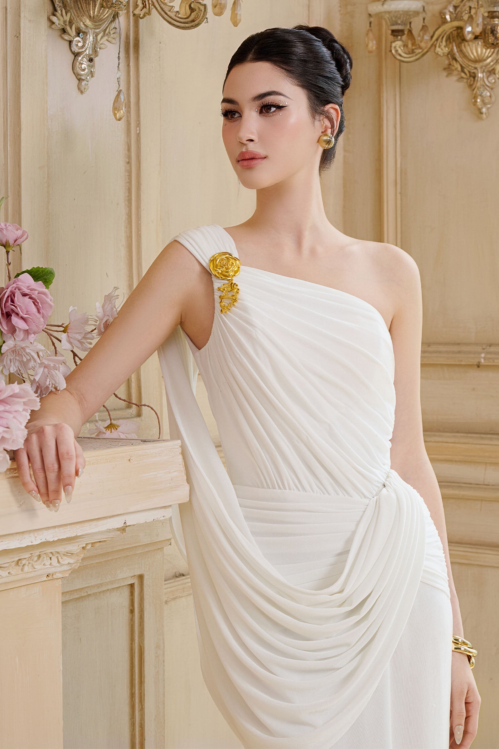 Celoria Draped Maxi Dress