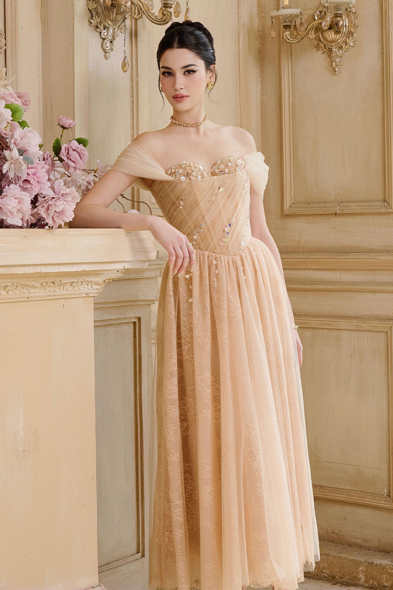Orélia Off-Shoulder Midi Dress