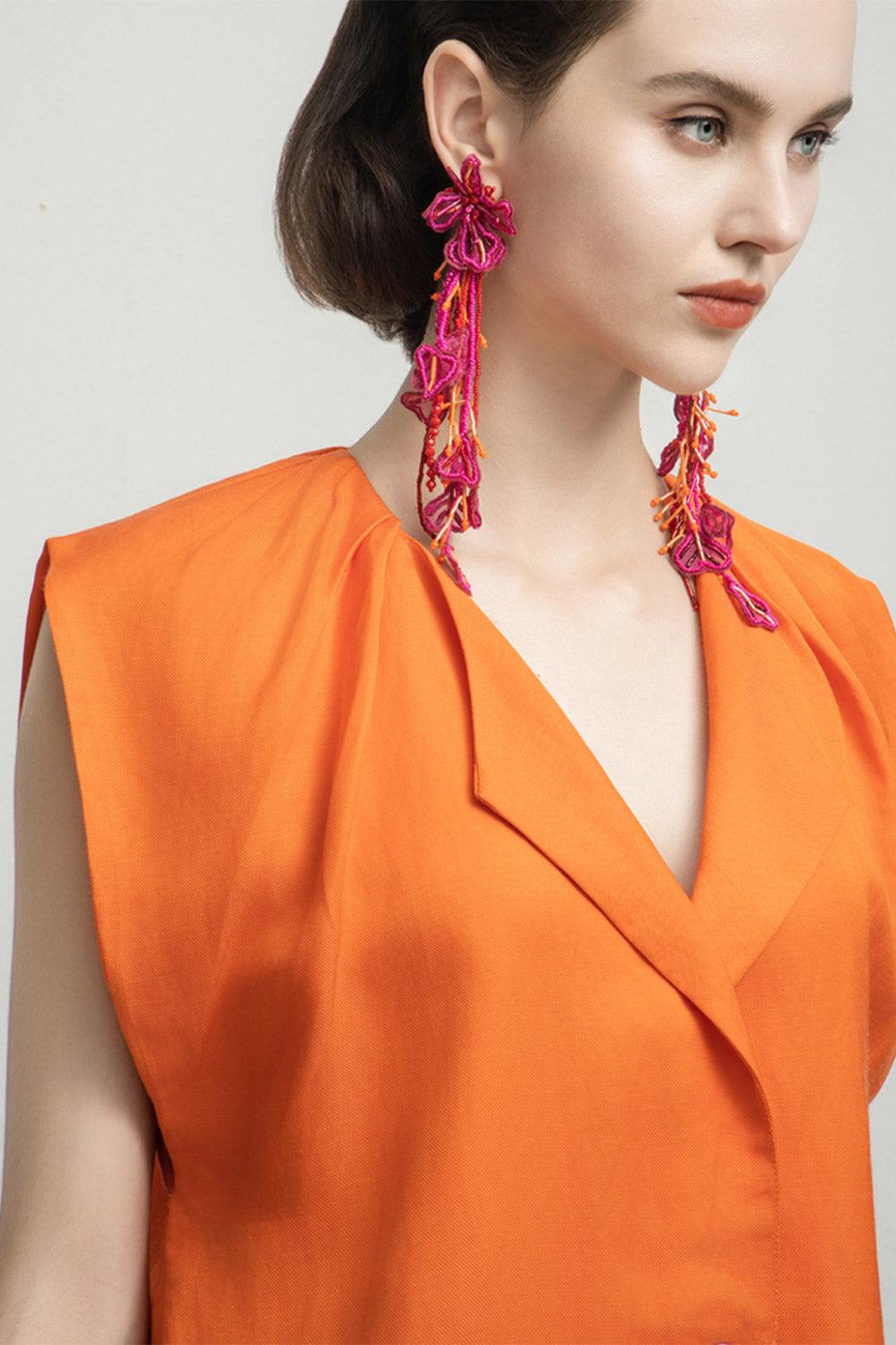 Aspyn Straight Cap Sleeved Cotton Mini Dress