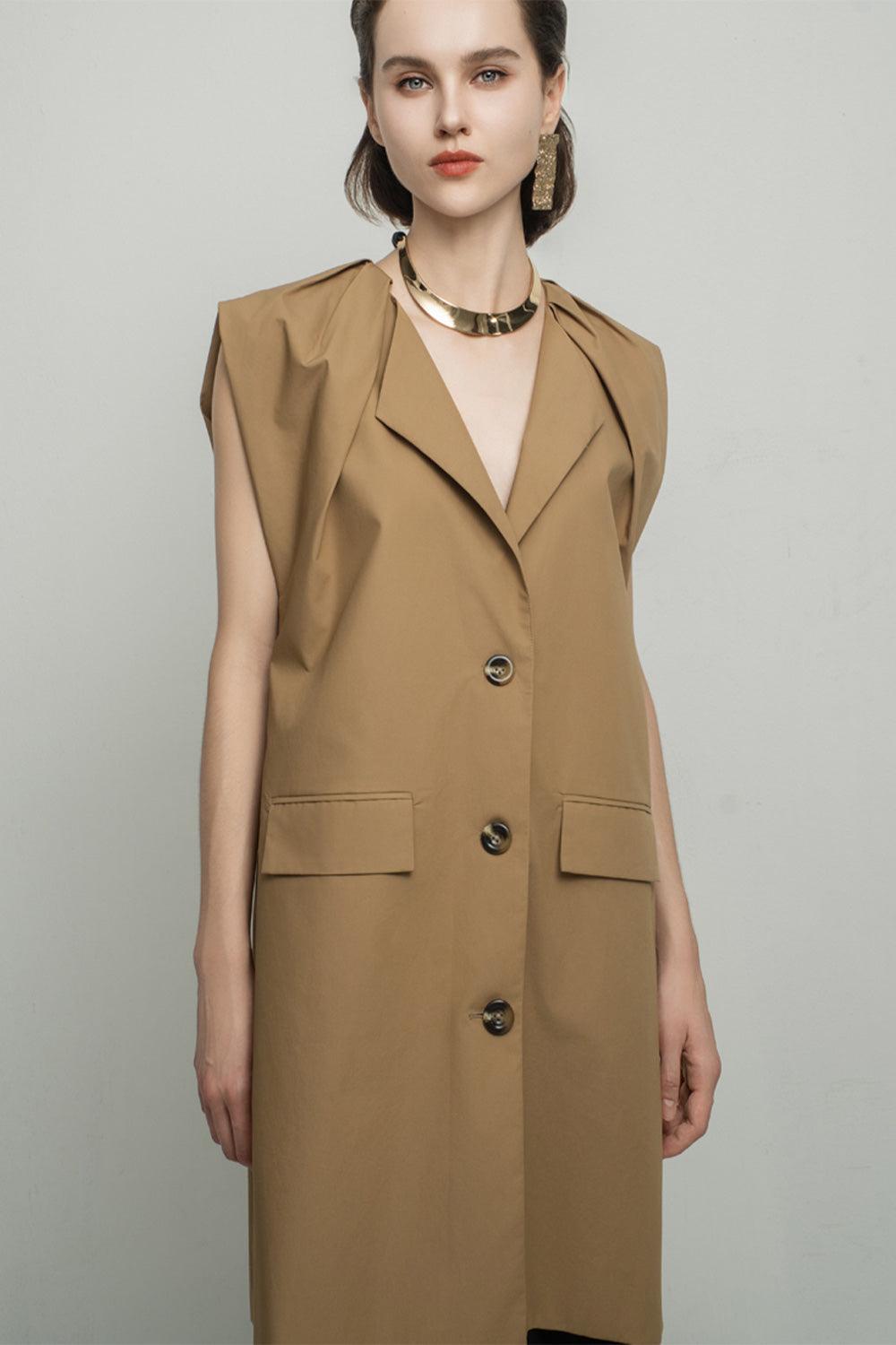 Aspyn Straight Cap Sleeved Cotton Mini Dress