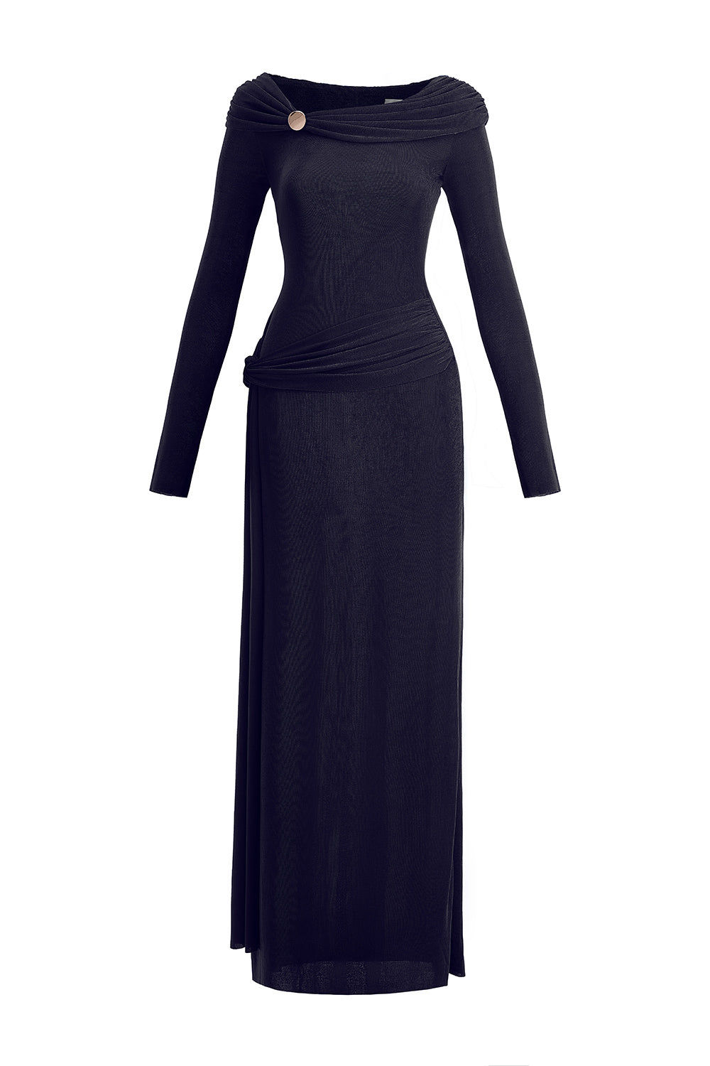 Dandelion Sheath Long Sleeved Elastic Cotton Floor Length Dress