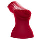 Melissa Peplum One Shoulder Silk Satin Top