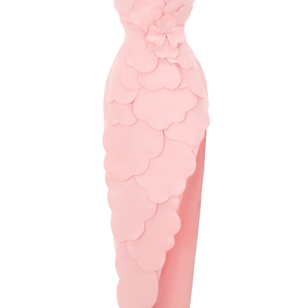 Velour Pegged Sleeveless Polyester Maxi Dress