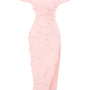 Glenn Slit Flower Applique Polyester Maxi Dress