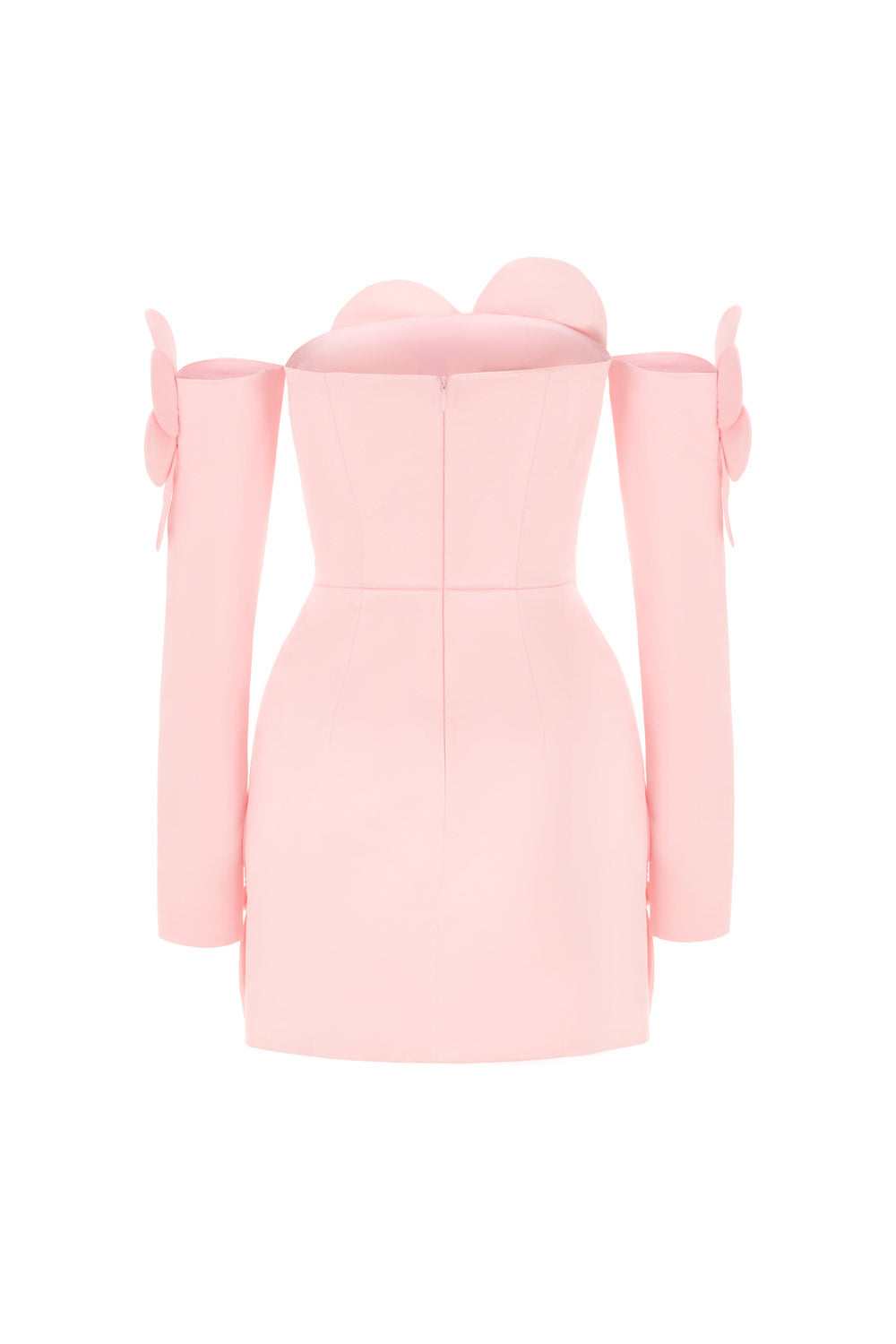 Women's Amora A-Line Cold Shoulder Sleeved Velvet Mini Dress XS/S/M/L/XL Red Mean Blvd Pink / Xs