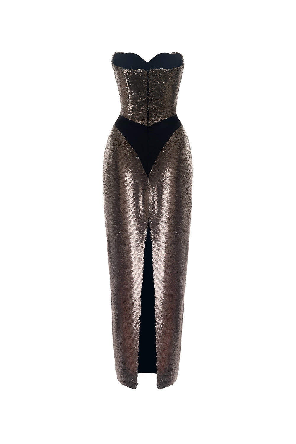 Vivenda Sheath Semi-Heart Neck Wool Cotton Midi Dress