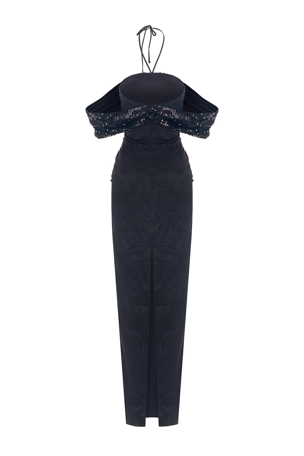 Tully Dres Sheath Gathered Silk Floor Length Dress