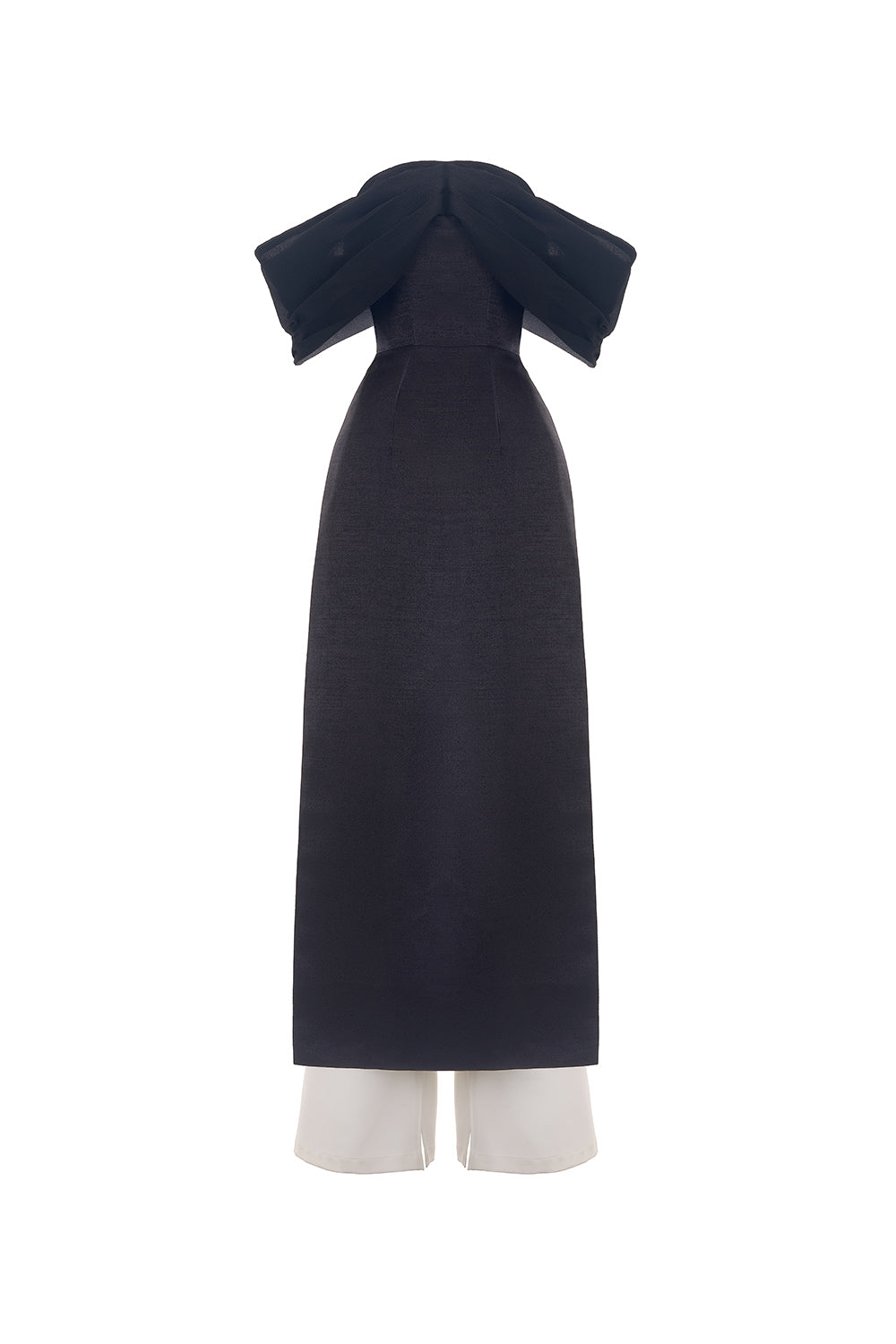 Bardot A-line Off-Shoulder Brocade Silk Floor Length Ao Dai Set