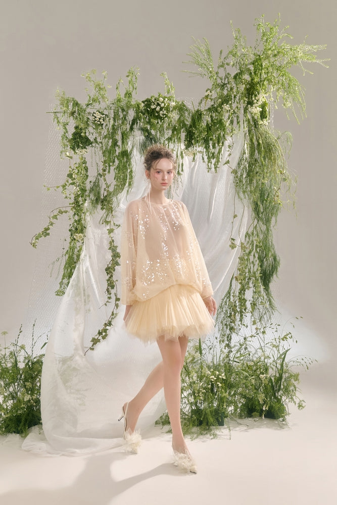 Grace A-line Layered Tulle Mini Skirt