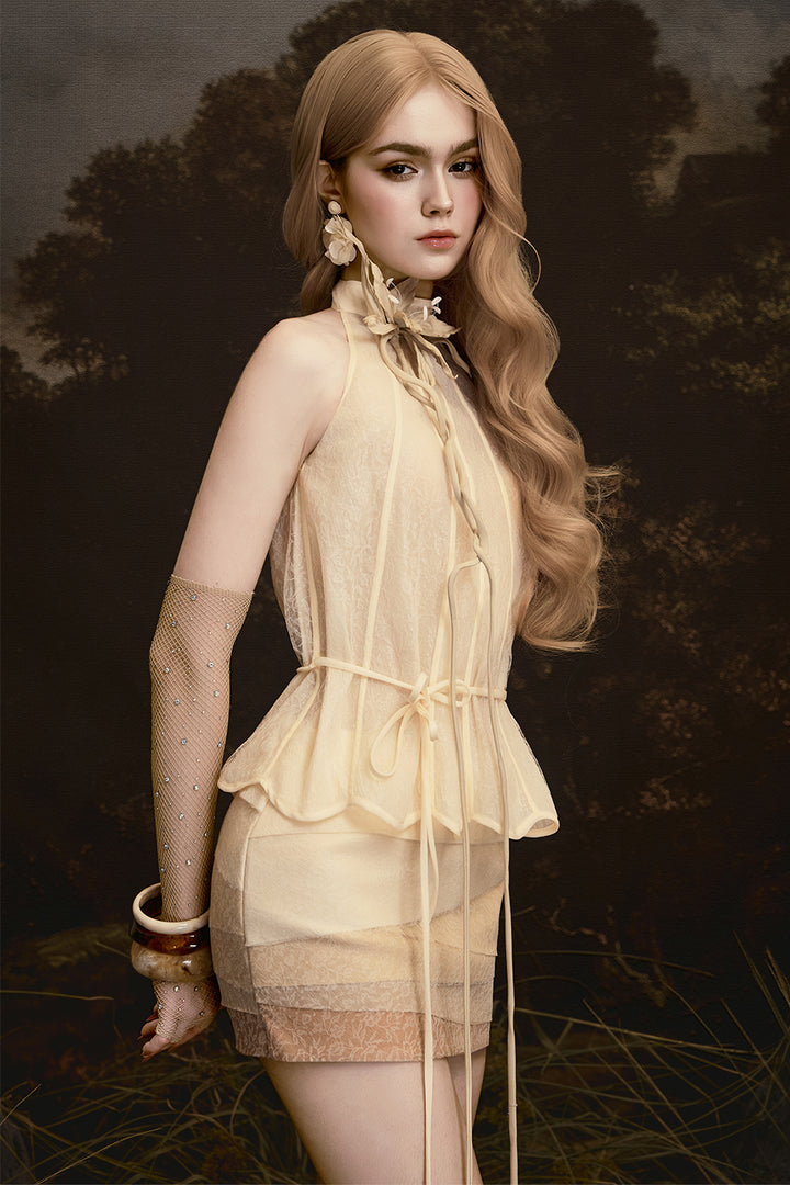 Gaia Halter Neck Lace Set - MEAN BLVD